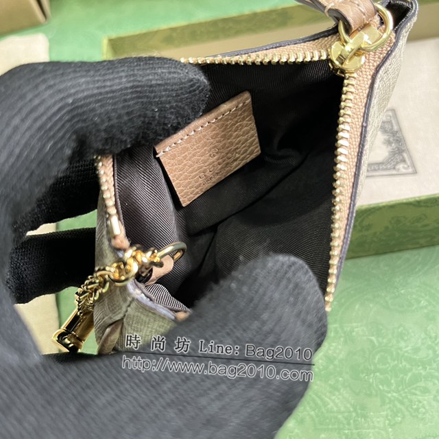 Gucci專櫃古馳最新款Ophidia系列鑰匙包零錢包 jh2496型號：772321